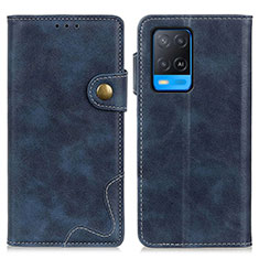 Funda de Cuero Cartera con Soporte Carcasa D01Y para Oppo A54 4G Azul