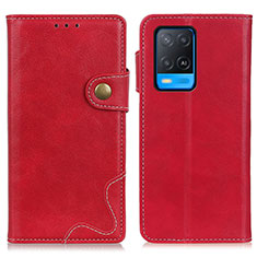 Funda de Cuero Cartera con Soporte Carcasa D01Y para Oppo A54 4G Rojo