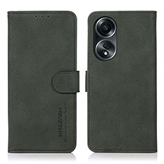 Funda de Cuero Cartera con Soporte Carcasa D01Y para Oppo A58 5G Verde