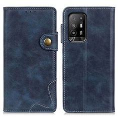 Funda de Cuero Cartera con Soporte Carcasa D01Y para Oppo A94 5G Azul