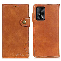 Funda de Cuero Cartera con Soporte Carcasa D01Y para Oppo A95 4G Marron