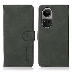 Funda de Cuero Cartera con Soporte Carcasa D01Y para Oppo Reno10 5G Verde