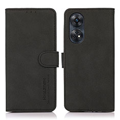 Funda de Cuero Cartera con Soporte Carcasa D01Y para Oppo Reno8 T 4G Negro