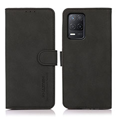 Funda de Cuero Cartera con Soporte Carcasa D01Y para Realme 9 5G India Negro