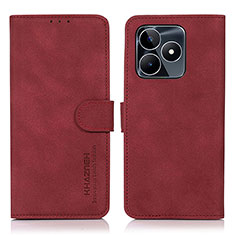 Funda de Cuero Cartera con Soporte Carcasa D01Y para Realme C51 Rojo