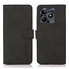 Funda de Cuero Cartera con Soporte Carcasa D01Y para Realme C67 Negro