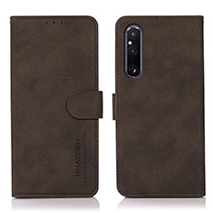 Funda de Cuero Cartera con Soporte Carcasa D01Y para Sony Xperia 1 V Marron