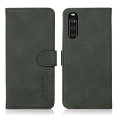 Funda de Cuero Cartera con Soporte Carcasa D01Y para Sony Xperia 10 III Lite Verde