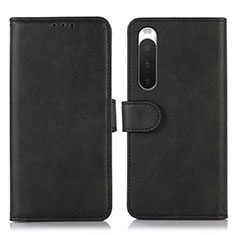 Funda de Cuero Cartera con Soporte Carcasa D01Y para Sony Xperia 10 IV Negro