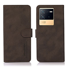 Funda de Cuero Cartera con Soporte Carcasa D01Y para Vivo iQOO Neo6 5G Marron