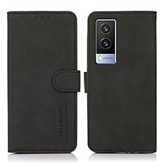 Funda de Cuero Cartera con Soporte Carcasa D01Y para Vivo V21e 5G Negro