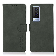 Funda de Cuero Cartera con Soporte Carcasa D01Y para Vivo V21e 5G Verde