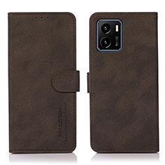 Funda de Cuero Cartera con Soporte Carcasa D01Y para Vivo Y01 Marron