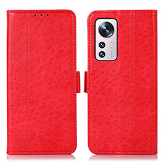 Funda de Cuero Cartera con Soporte Carcasa D01Y para Xiaomi Mi 12X 5G Rojo