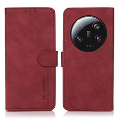 Funda de Cuero Cartera con Soporte Carcasa D01Y para Xiaomi Mi 13 Ultra 5G Rojo