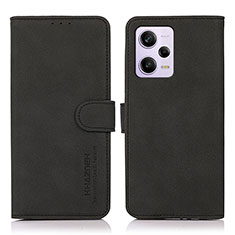 Funda de Cuero Cartera con Soporte Carcasa D01Y para Xiaomi Redmi Note 12 Explorer Negro