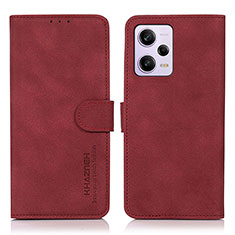 Funda de Cuero Cartera con Soporte Carcasa D01Y para Xiaomi Redmi Note 12 Explorer Rojo