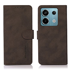 Funda de Cuero Cartera con Soporte Carcasa D01Y para Xiaomi Redmi Note 13 Pro 5G Marron