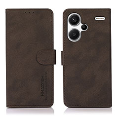 Funda de Cuero Cartera con Soporte Carcasa D01Y para Xiaomi Redmi Note 13 Pro+ Plus 5G Marron