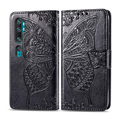 Funda de Cuero Cartera con Soporte Carcasa D02 para Xiaomi Mi Note 10 Negro