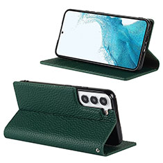 Funda de Cuero Cartera con Soporte Carcasa D02T para Samsung Galaxy S21 5G Verde