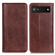 Funda de Cuero Cartera con Soporte Carcasa D03Y para Google Pixel 7a 5G Marron