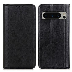 Funda de Cuero Cartera con Soporte Carcasa D03Y para Google Pixel 8 Pro 5G Negro