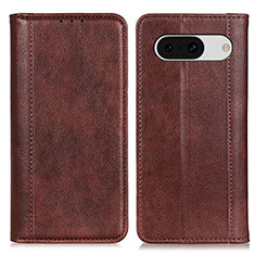 Funda de Cuero Cartera con Soporte Carcasa D03Y para Google Pixel 8a 5G Marron