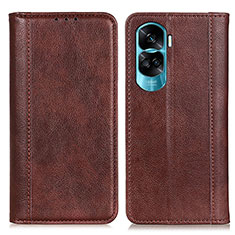 Funda de Cuero Cartera con Soporte Carcasa D03Y para Huawei Honor 90 Lite 5G Marron