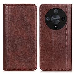 Funda de Cuero Cartera con Soporte Carcasa D03Y para Huawei Honor X9b 5G Marron