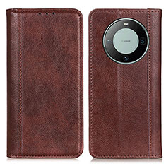 Funda de Cuero Cartera con Soporte Carcasa D03Y para Huawei Mate 60 Marron