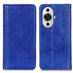 Funda de Cuero Cartera con Soporte Carcasa D03Y para Huawei Nova 11 Azul