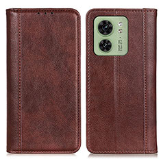 Funda de Cuero Cartera con Soporte Carcasa D03Y para Motorola Moto Edge (2023) 5G Marron