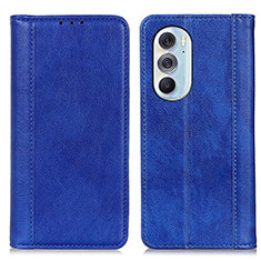 Funda de Cuero Cartera con Soporte Carcasa D03Y para Motorola Moto Edge Plus (2022) 5G Azul