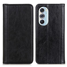 Funda de Cuero Cartera con Soporte Carcasa D03Y para Motorola Moto Edge Plus (2022) 5G Negro