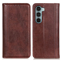 Funda de Cuero Cartera con Soporte Carcasa D03Y para Motorola Moto Edge S30 5G Marron