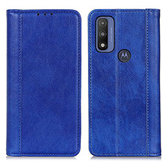 Funda de Cuero Cartera con Soporte Carcasa D03Y para Motorola Moto G Pure Azul