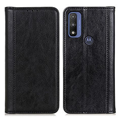 Funda de Cuero Cartera con Soporte Carcasa D03Y para Motorola Moto G Pure Negro