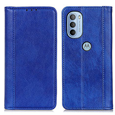 Funda de Cuero Cartera con Soporte Carcasa D03Y para Motorola Moto G31 Azul