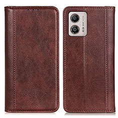 Funda de Cuero Cartera con Soporte Carcasa D03Y para Motorola Moto G53j 5G Marron