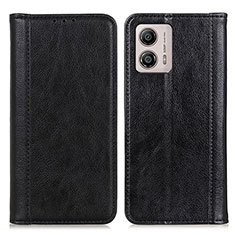 Funda de Cuero Cartera con Soporte Carcasa D03Y para Motorola Moto G53j 5G Negro