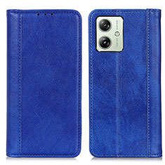 Funda de Cuero Cartera con Soporte Carcasa D03Y para Motorola Moto G54 5G Azul