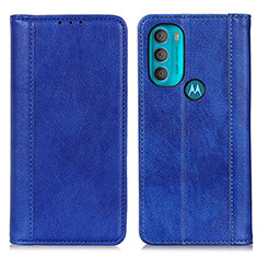 Funda de Cuero Cartera con Soporte Carcasa D03Y para Motorola Moto G71 5G Azul