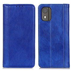 Funda de Cuero Cartera con Soporte Carcasa D03Y para Nokia C02 Azul