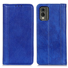 Funda de Cuero Cartera con Soporte Carcasa D03Y para Nokia C210 Azul