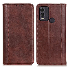 Funda de Cuero Cartera con Soporte Carcasa D03Y para Nokia C22 Marron