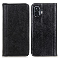 Funda de Cuero Cartera con Soporte Carcasa D03Y para Nothing Phone 2 Negro