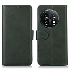 Funda de Cuero Cartera con Soporte Carcasa D03Y para OnePlus 11 5G Verde