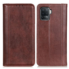 Funda de Cuero Cartera con Soporte Carcasa D03Y para Oppo A94 4G Marron