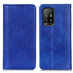 Funda de Cuero Cartera con Soporte Carcasa D03Y para Oppo A94 5G Azul